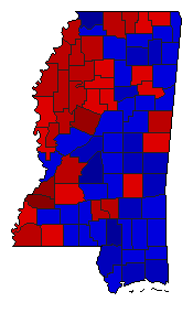 2007 Mississippi County Map of General Election Results for State Auditor