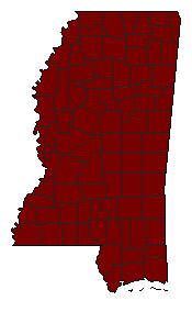 1942 Mississippi County Map of General Election Results for Senator