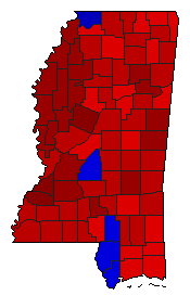 2011 Mississippi County Map of General Election Results for Attorney General