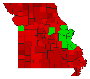 2002 Missouri County Map of General Election Results for Referendum