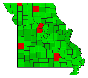 2006 Missouri County Map of General Election Results for Referendum