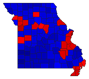 2004 Missouri County Map of General Election Results for Lt. Governor