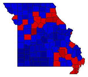 1984 Missouri County Map of General Election Results for Attorney General