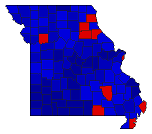 1988 Missouri County Map of General Election Results for Attorney General