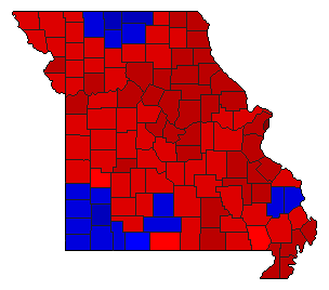 2000 Missouri County Map of General Election Results for Attorney General