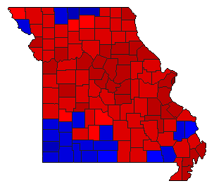 2004 Missouri County Map of General Election Results for Attorney General