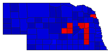 1926 Nebraska County Map of General Election Results for State Auditor