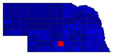 1978 Nebraska County Map of General Election Results for State Auditor