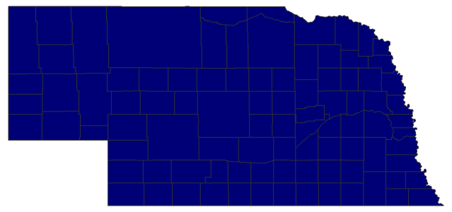2022 Secretary of State General Election - Nebraska Election County Map