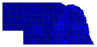 1982 Nebraska County Map of General Election Results for State Treasurer