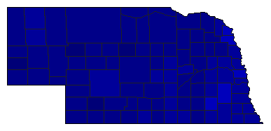 2010 Nebraska County Map of General Election Results for State Treasurer