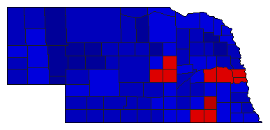 1960 Nebraska County Map of General Election Results for Attorney General