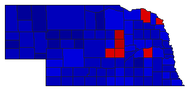 1986 Nebraska County Map of General Election Results for Attorney General