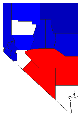 1906 Nevada County Map of General Election Results for Controller