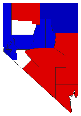 1910 Nevada County Map of General Election Results for Controller