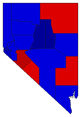 1950 Nevada County Map of General Election Results for Controller