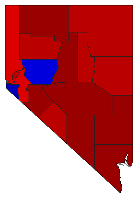 1922 Nevada County Map of General Election Results for Senator