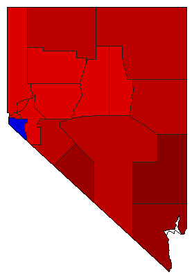 1940 Nevada County Map of General Election Results for Senator