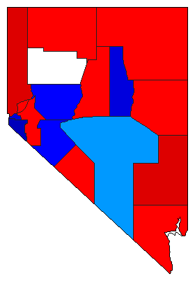 1914 Nevada County Map of General Election Results for Governor