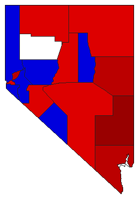 1918 Nevada County Map of General Election Results for Governor