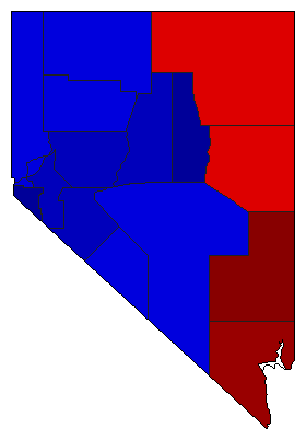 1926 Nevada County Map of General Election Results for Governor