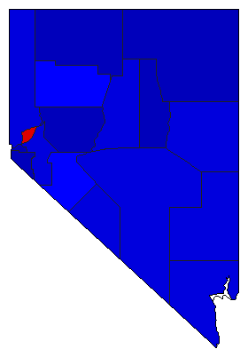1978 Nevada County Map of General Election Results for Governor