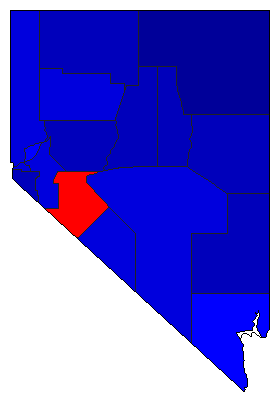 1998 Nevada County Map of General Election Results for Governor