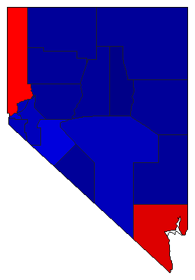 2018 Nevada County Map of General Election Results for Governor
