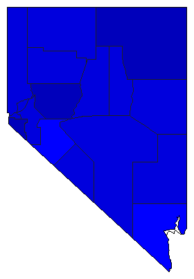 1998 Nevada County Map of General Election Results for Lt. Governor