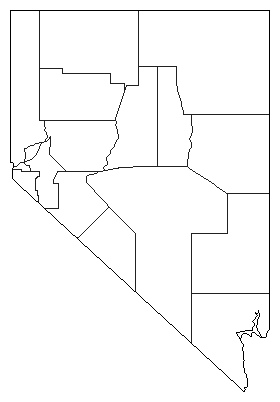 1874 Nevada County Map of General Election Results for Secretary of State