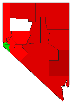 1914 Nevada County Map of General Election Results for Attorney General