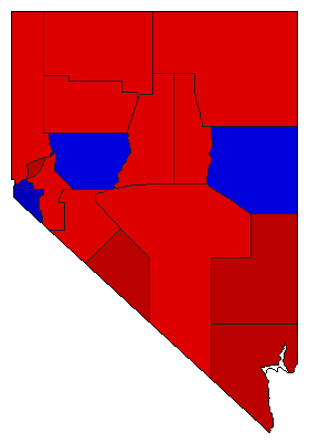 1930 Nevada County Map of General Election Results for Attorney General