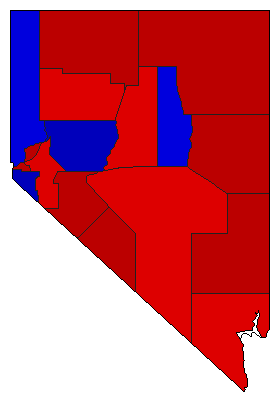1950 Nevada County Map of General Election Results for Attorney General