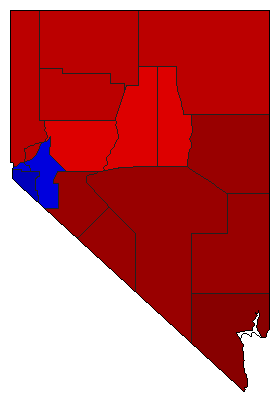 1958 Nevada County Map of General Election Results for Attorney General