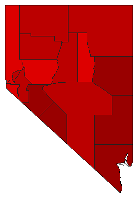 1966 Nevada County Map of General Election Results for Attorney General