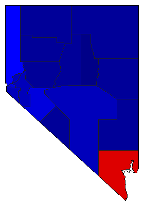 2018 Nevada County Map of General Election Results for Attorney General