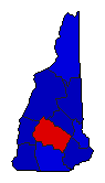 1938 New Hampshire County Map of General Election Results for Governor