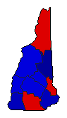 1942 New Hampshire County Map of General Election Results for Governor