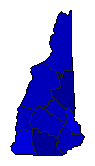 1984 New Hampshire County Map of General Election Results for Governor