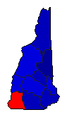 1990 New Hampshire County Map of General Election Results for Governor