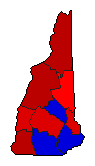 2014 New Hampshire County Map of General Election Results for Governor