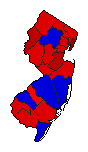 1934 New Jersey County Map of General Election Results for Senator
