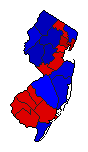 1982 New Jersey County Map of General Election Results for Senator