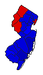 1901 New Jersey County Map of General Election Results for Governor
