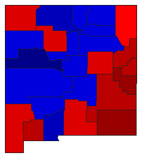 1916 New Mexico County Map of General Election Results for State Auditor