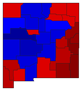 1924 New Mexico County Map of General Election Results for State Auditor