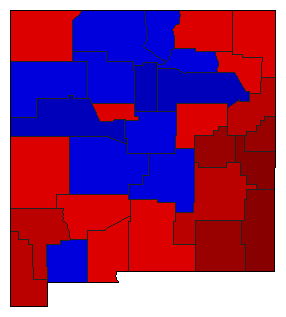 1930 New Mexico County Map of General Election Results for State Auditor