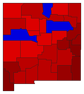1932 New Mexico County Map of General Election Results for State Auditor