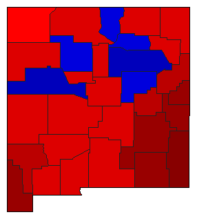 1934 New Mexico County Map of General Election Results for State Auditor