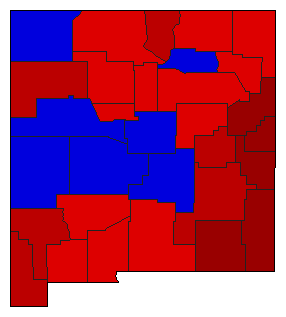 1940 New Mexico County Map of General Election Results for State Auditor